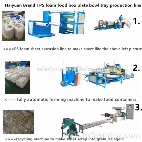 Foam Food Box Making Machine Production Line